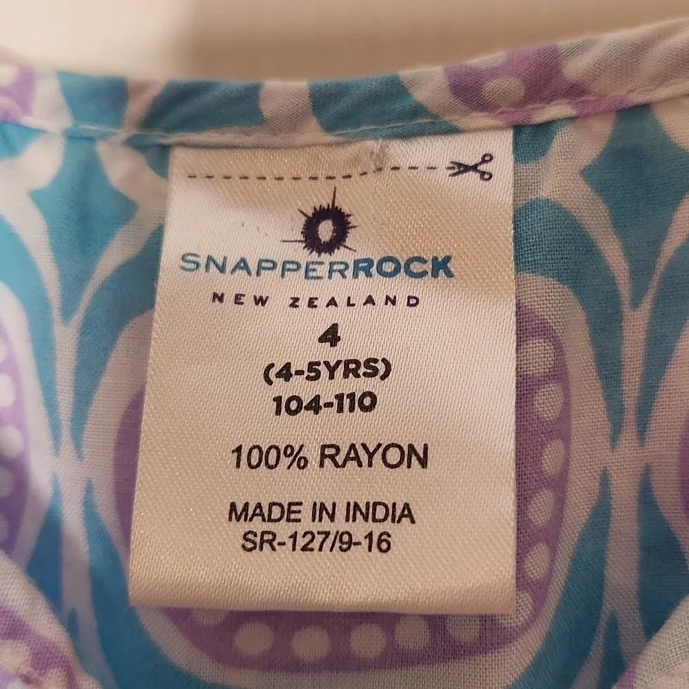 SNAPPER Rock Kissy Fish Kaftan/Coverup Size 4T